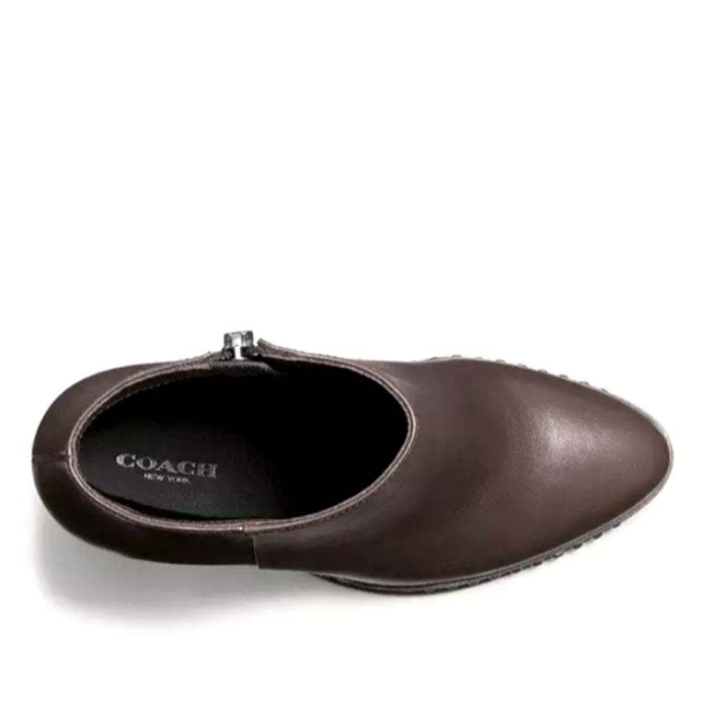 Coach Studded Justina Bootie in Brown Sz 10 NWT - Picture 4 of 16